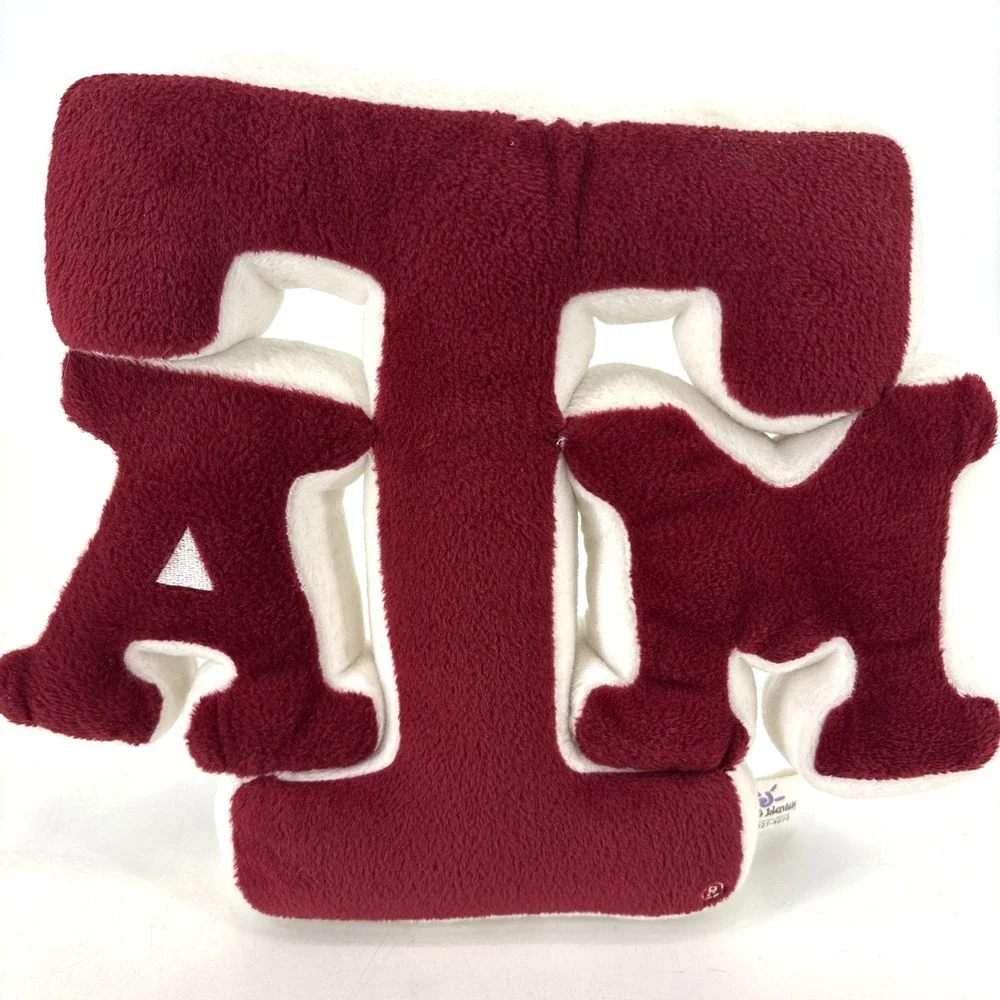 Vintage Texas A&M Aggies Logo Plush Pillow Dorm Room Decor‎ 9.5